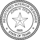 Texas Interior Designer Seal Trodat Stamp